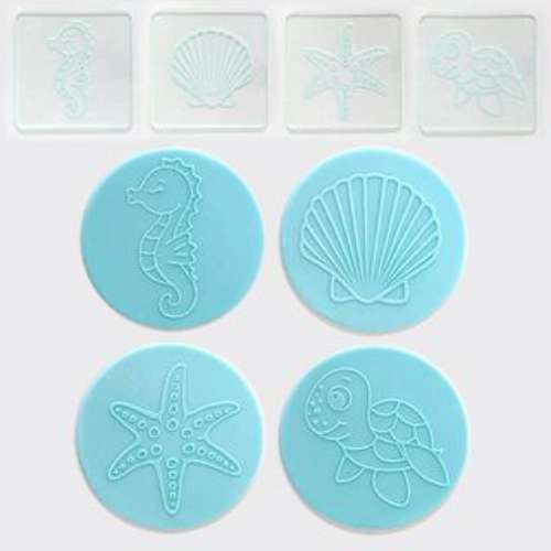 Sea Themed Debosser Stamps - set of 4